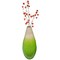 Contemporary Bamboo Floor Flower Vase Tear Drop Design for Dining, Living Room, Entryway Decoration Fill It with Dried Branches or Flowers, Green